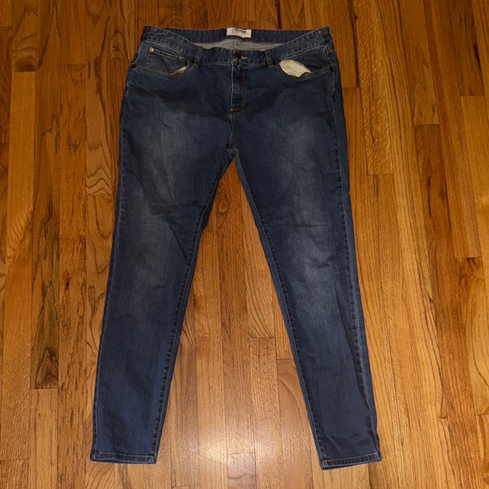 ❄️Women's Mountain Khakis Genevieve skinny Blue classic‎ fit Jeans size 14